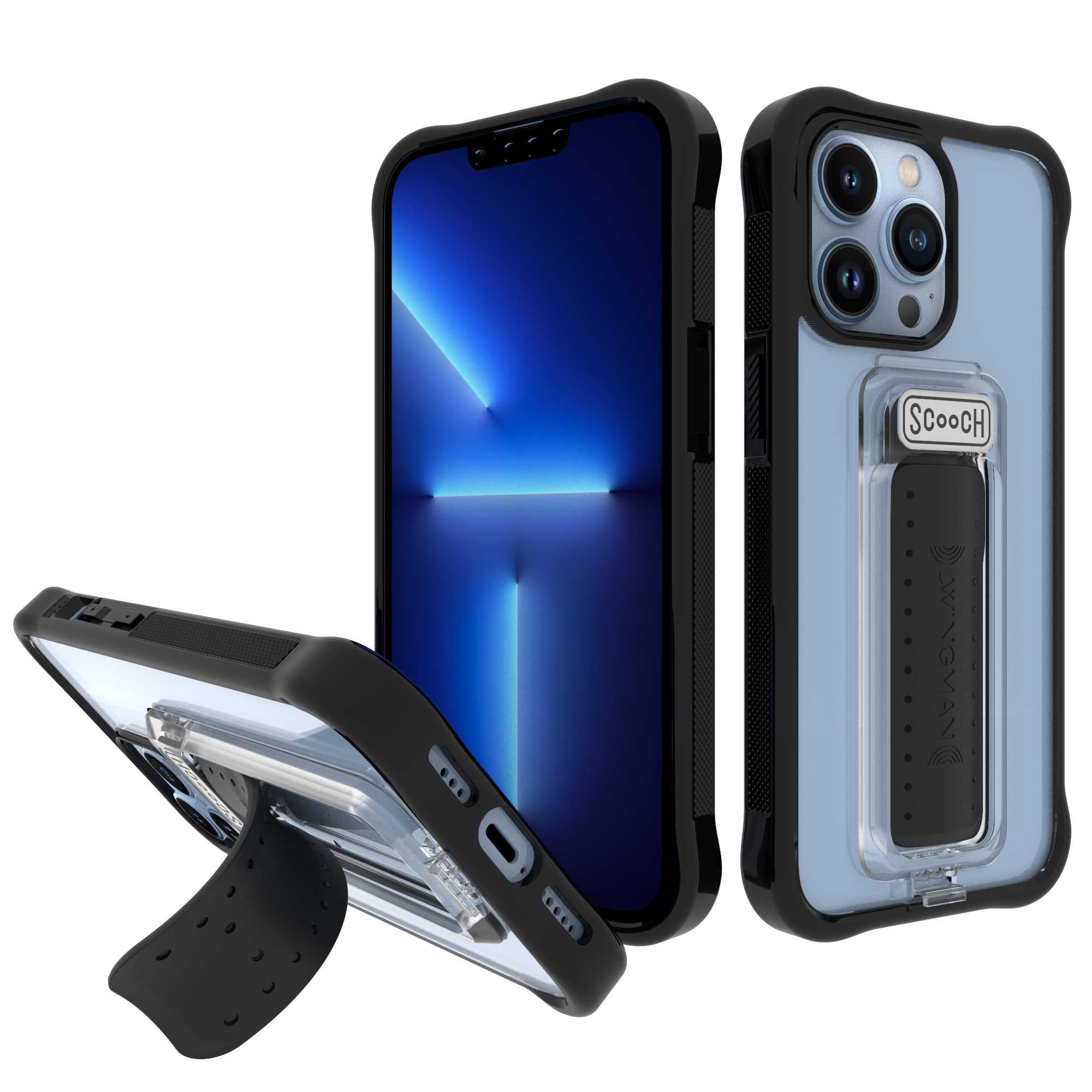 Scooch Wingman for iPhone 13 Pro TuxedoClear Scooch Wingman