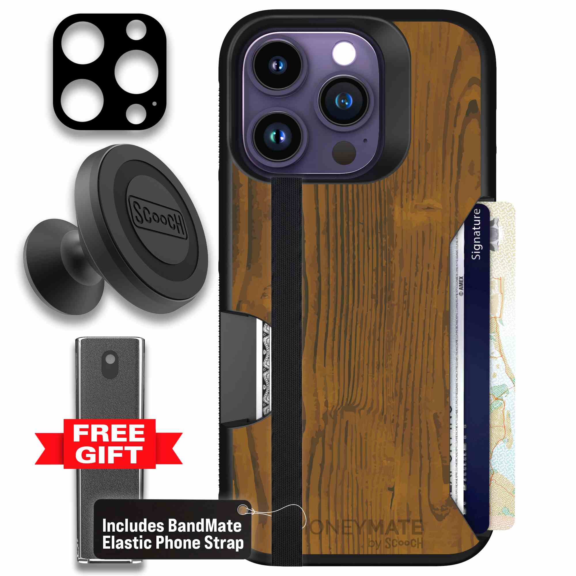 Wood Grain | website | iPhone 14 Pro | Defender Bundle