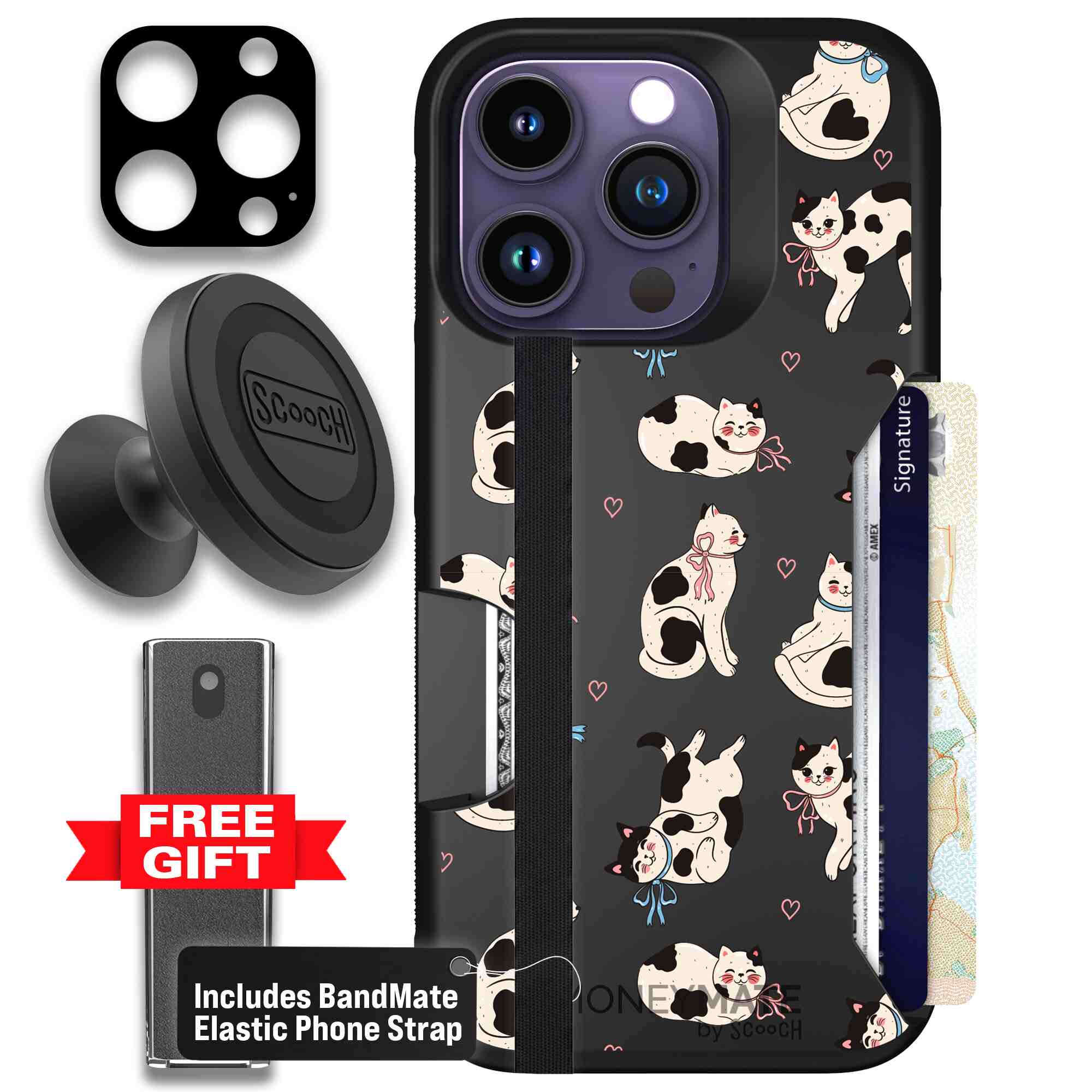 Bow Kitties | website | iPhone 14 Pro | Defender Bundle