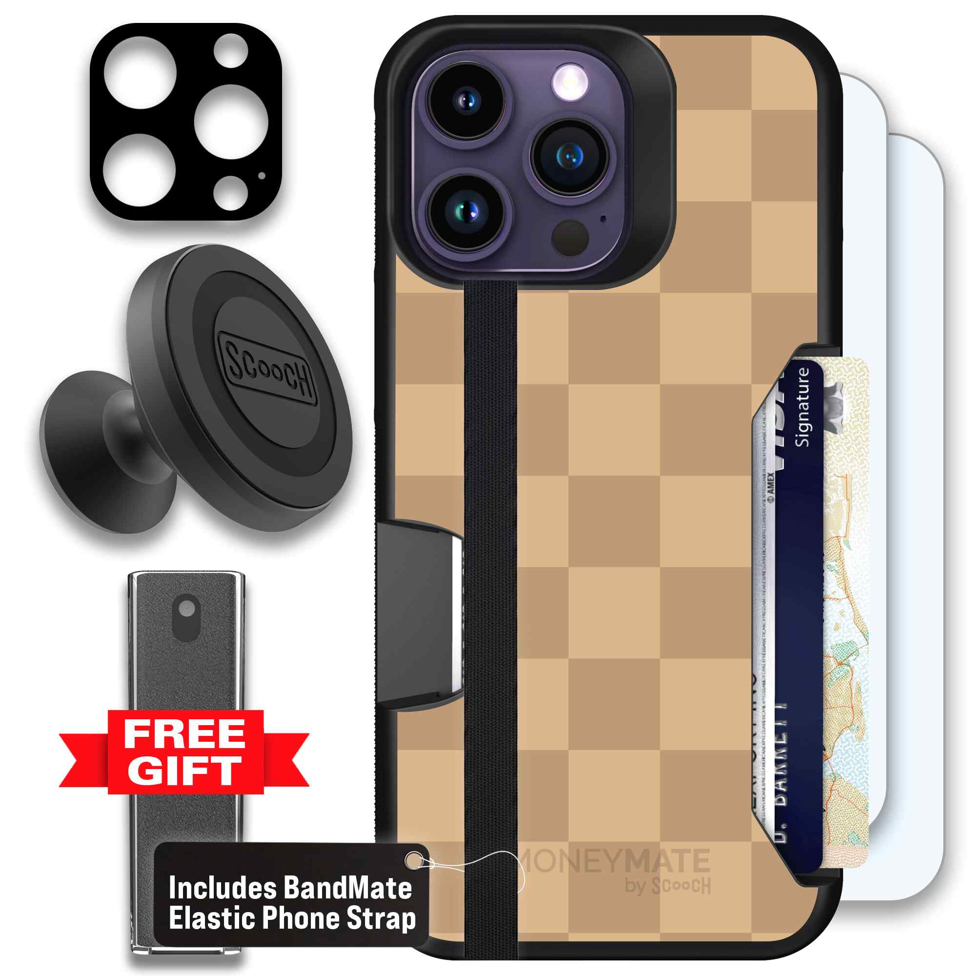 Checkered Beige | website | iPhone 14 Pro Max | Defender Bundle