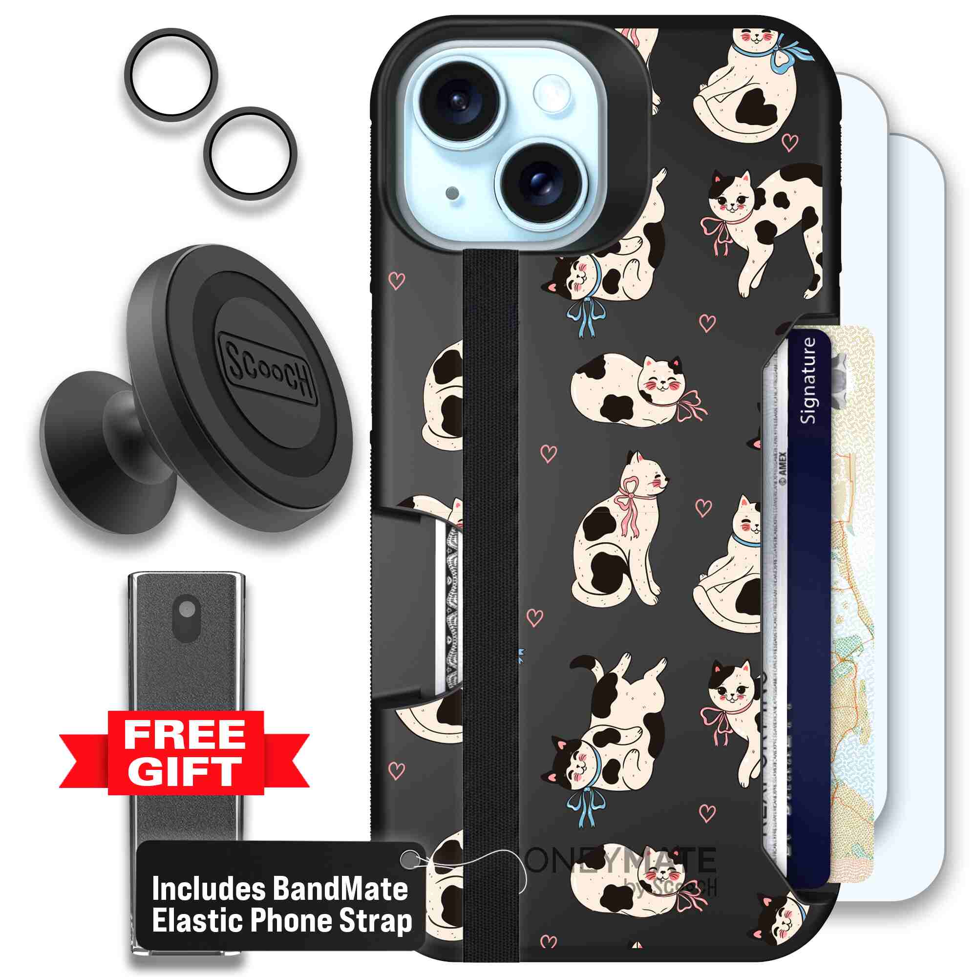 Bow Kitties | website | iPhone 15 | Defender Bundle