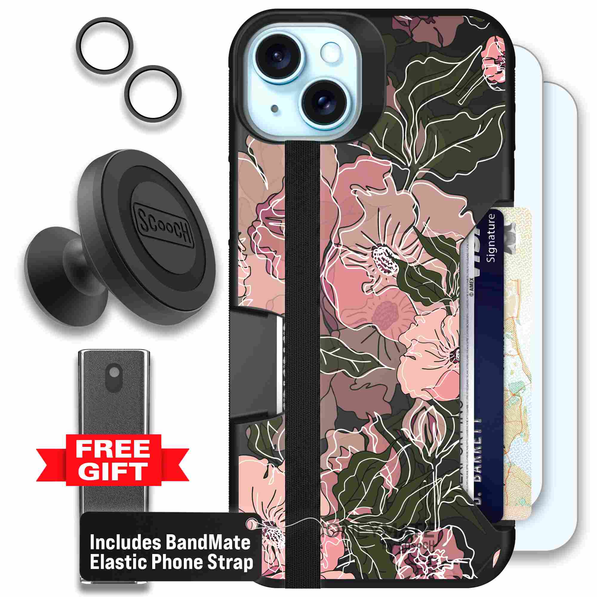 Blush Botanical | website | iPhone 15 Plus | Defender Bundle