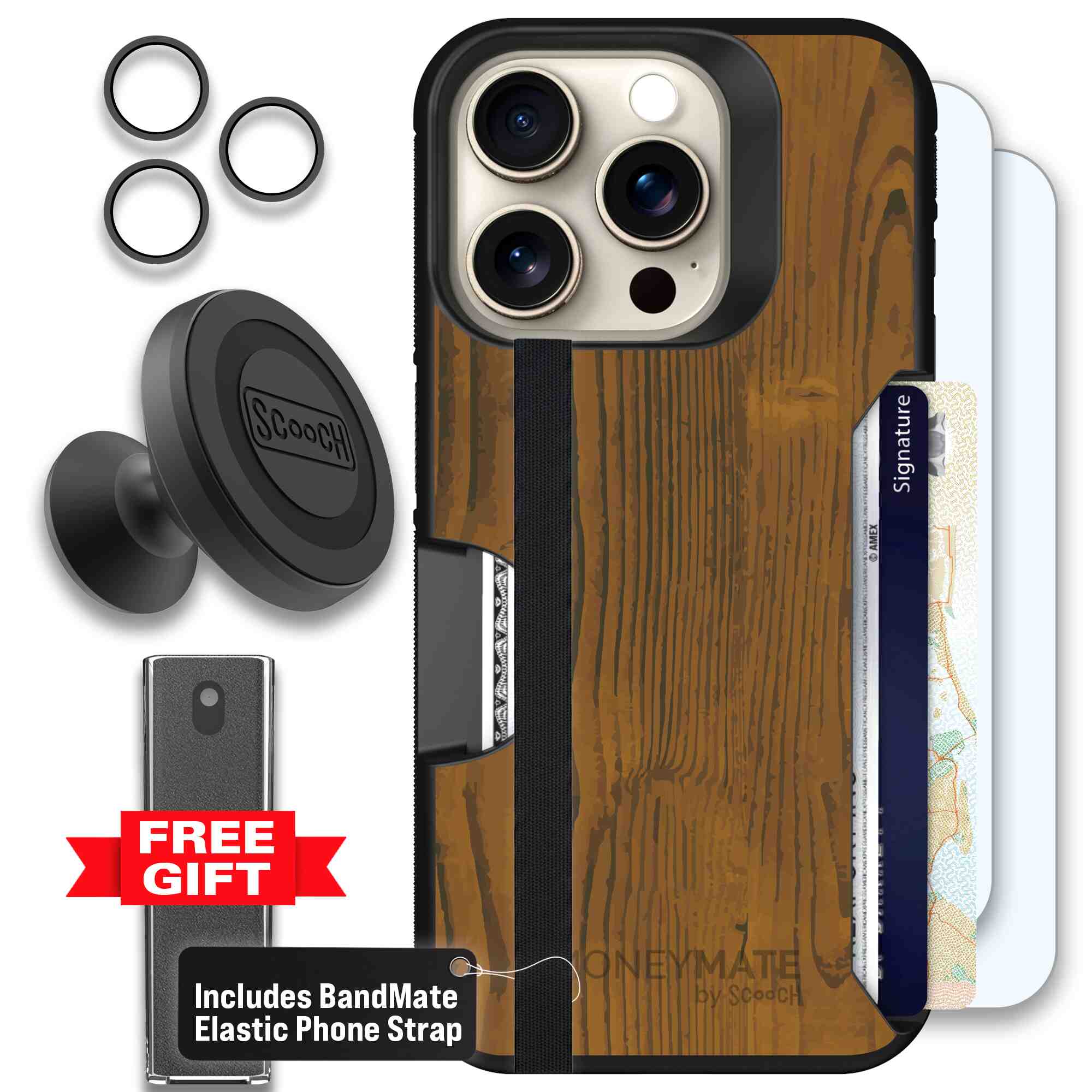 Wood Grain | website | iPhone 15 Pro | Defender Bundle