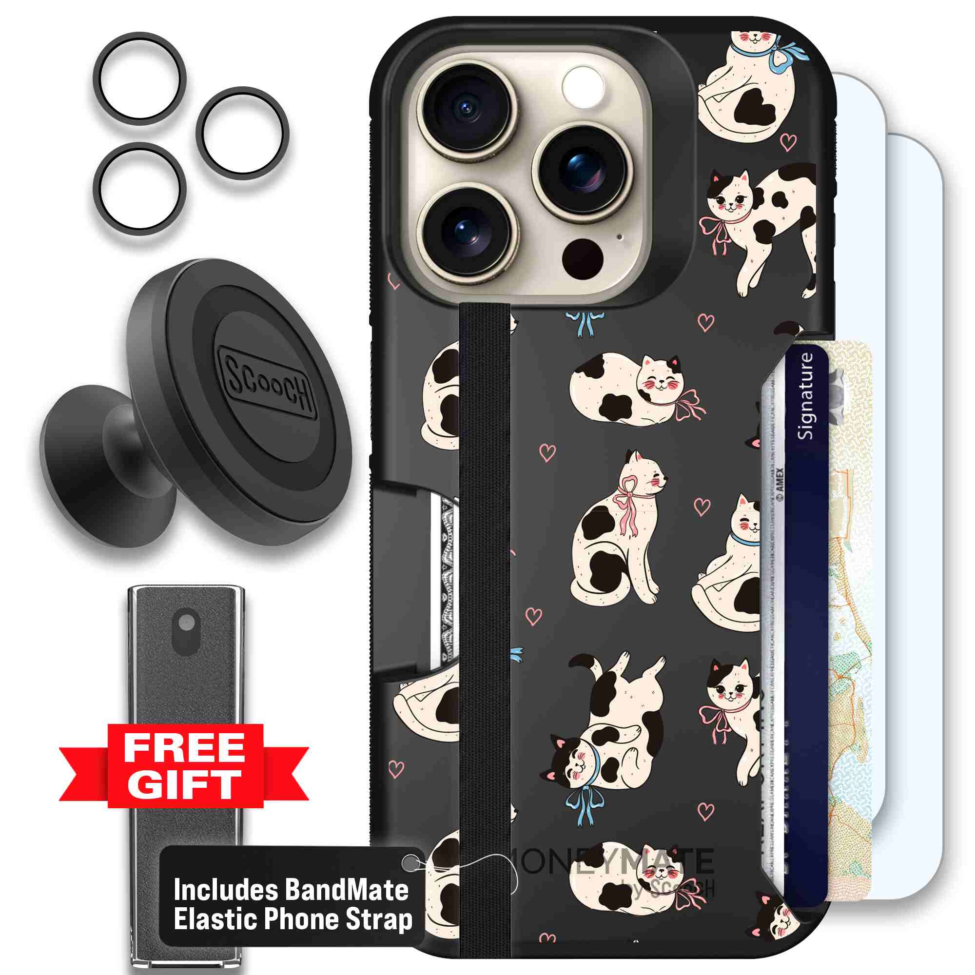 Bow Kitties | website | iPhone 15 Pro | Defender Bundle