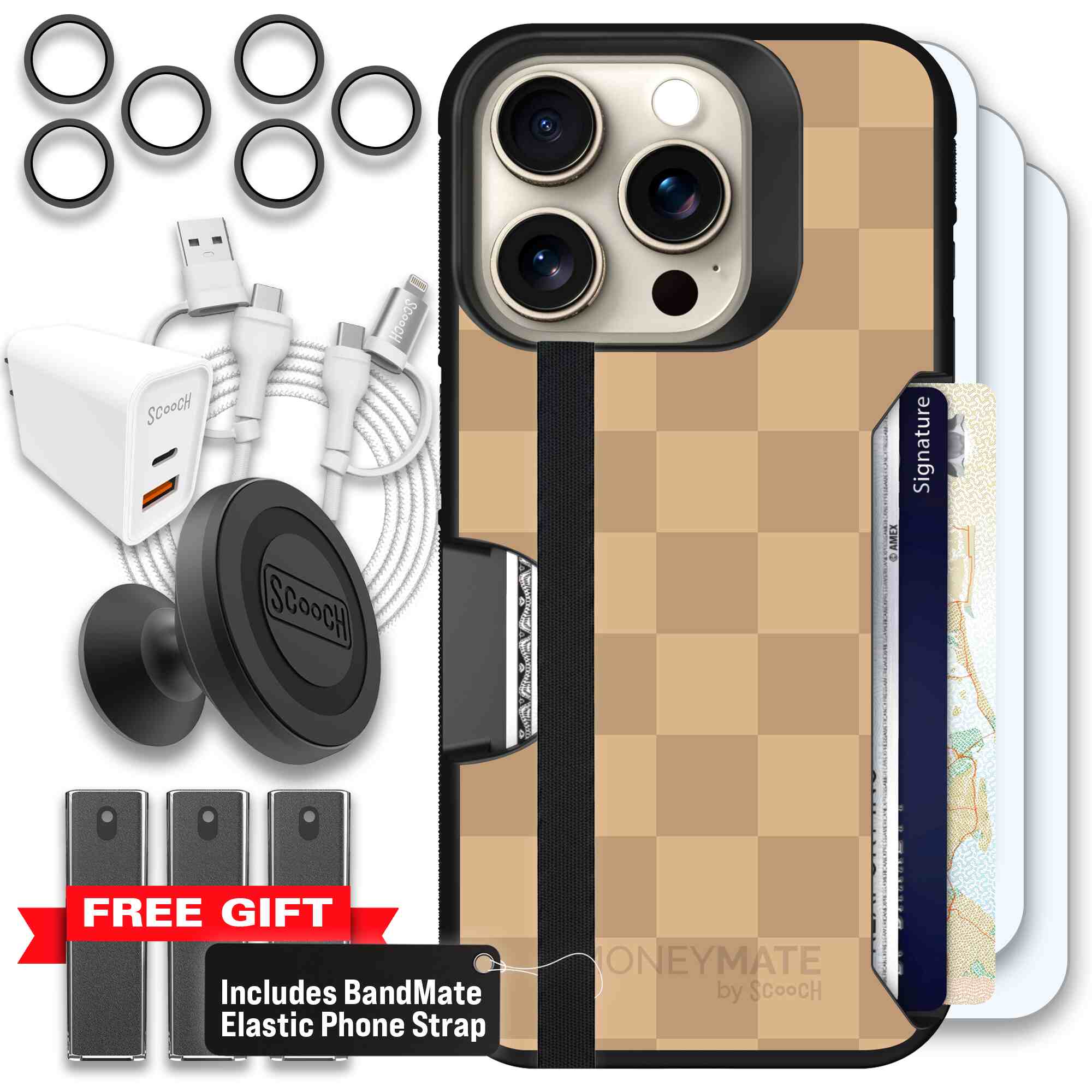 Checkered Beige | website | iPhone 15 Pro | Ultimate Bundle