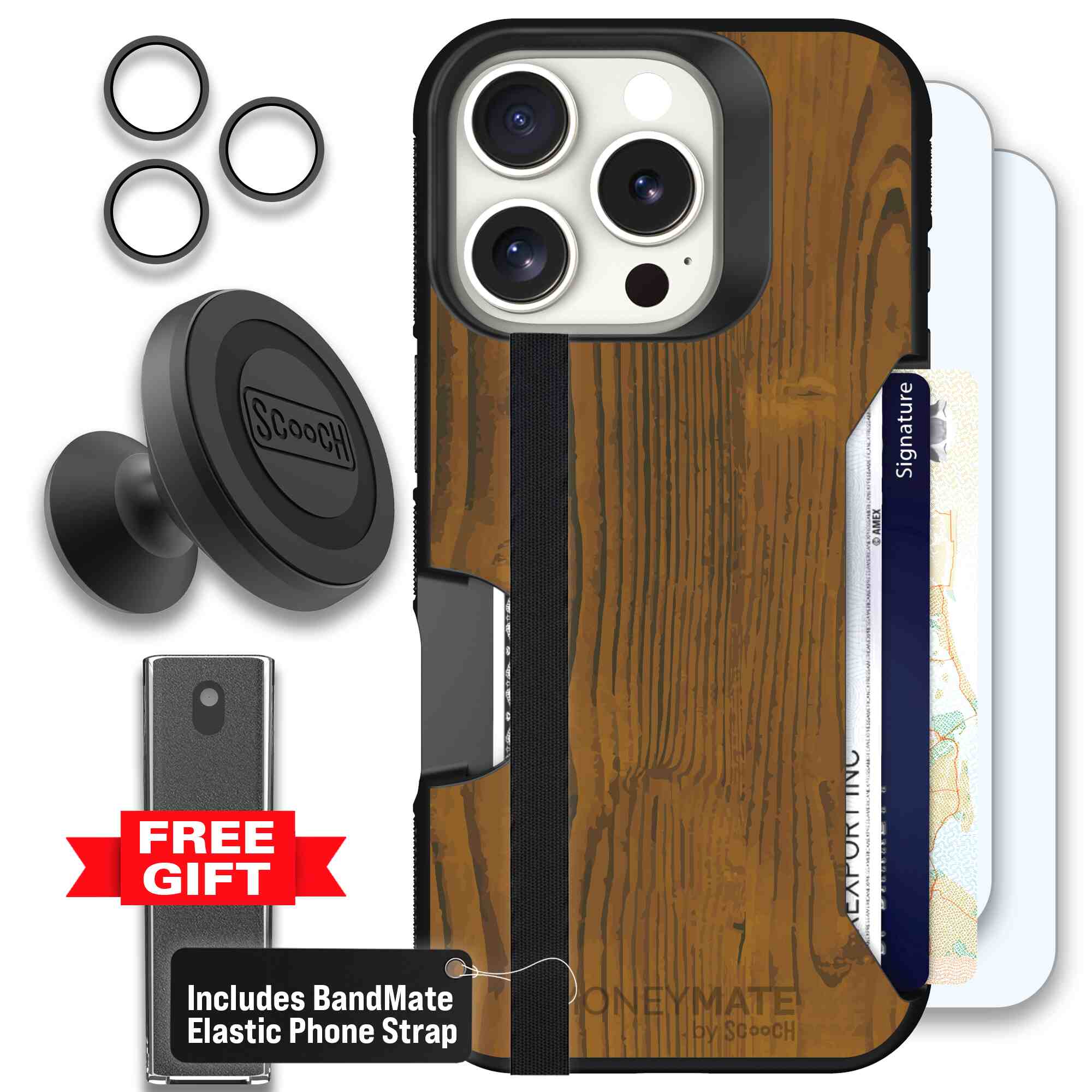 Wood Grain | website | iPhone 16 Pro | Defender Bundle
