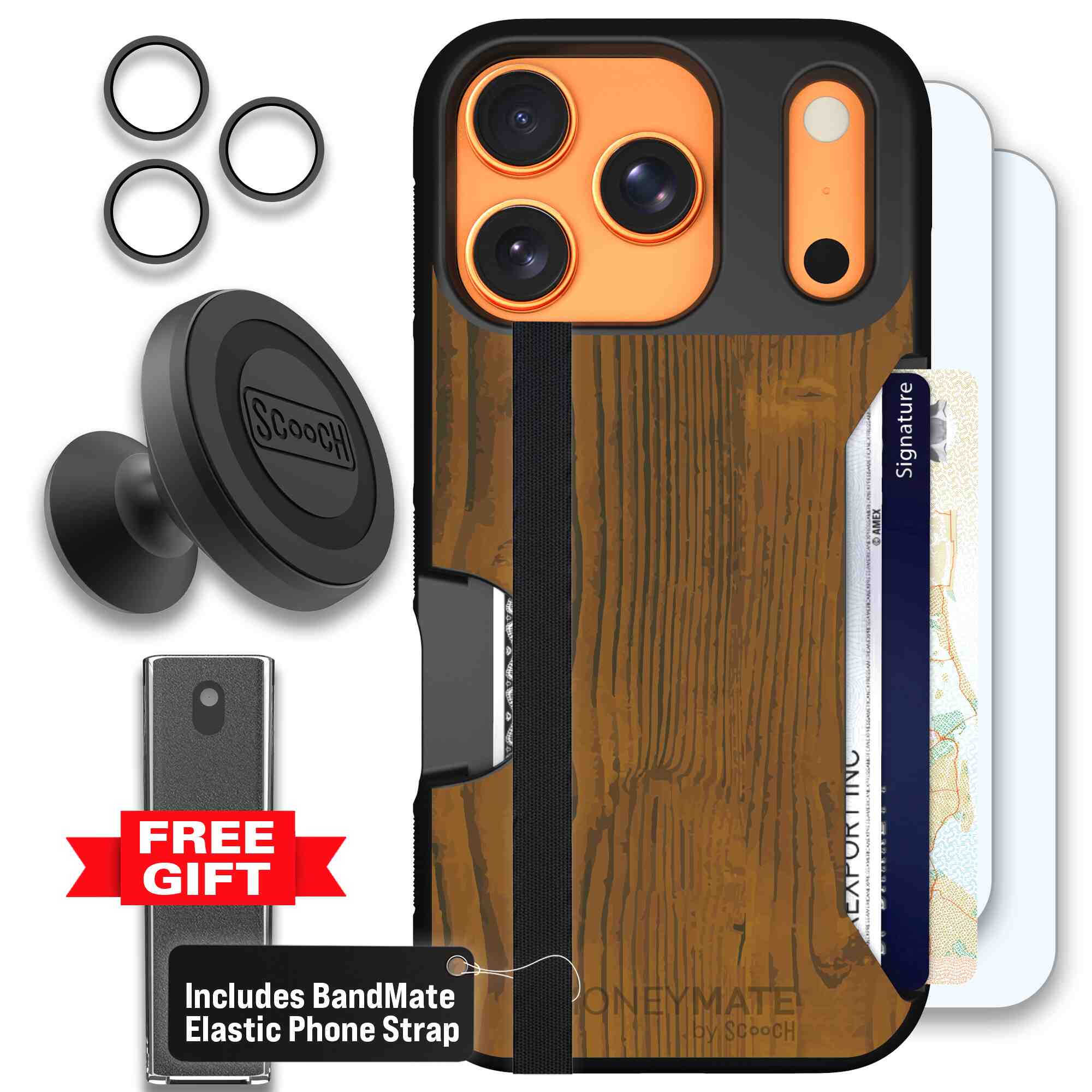 Wood Grain | website | iPhone 17 Pro | Defender Bundle