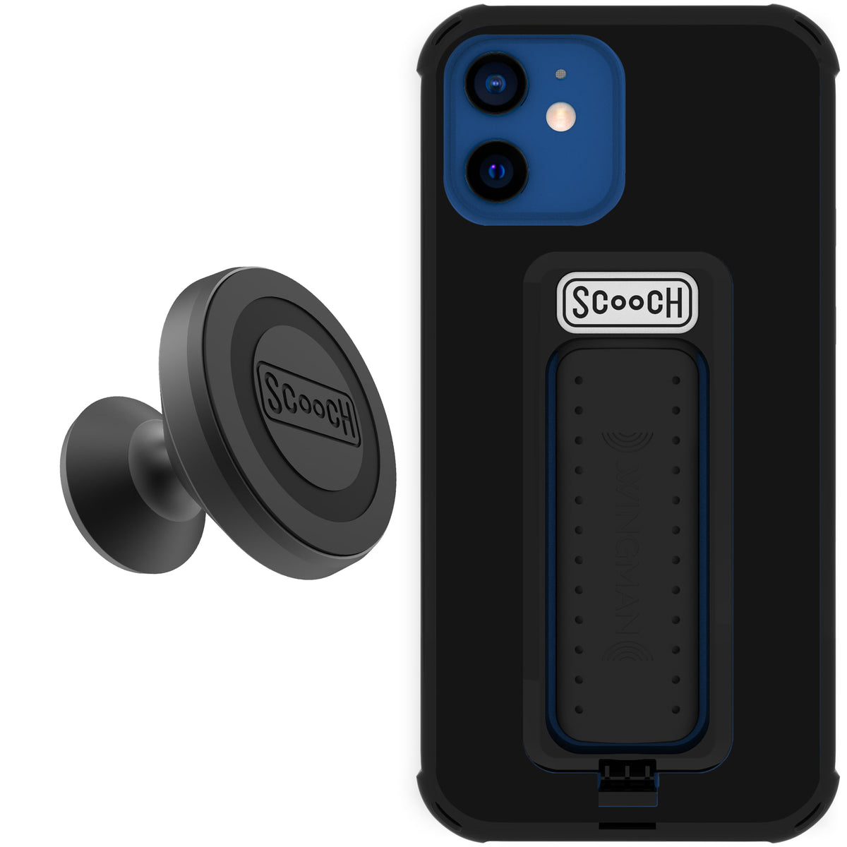 Scooch Wingman Starter Bundle for iPhone 12 in Black