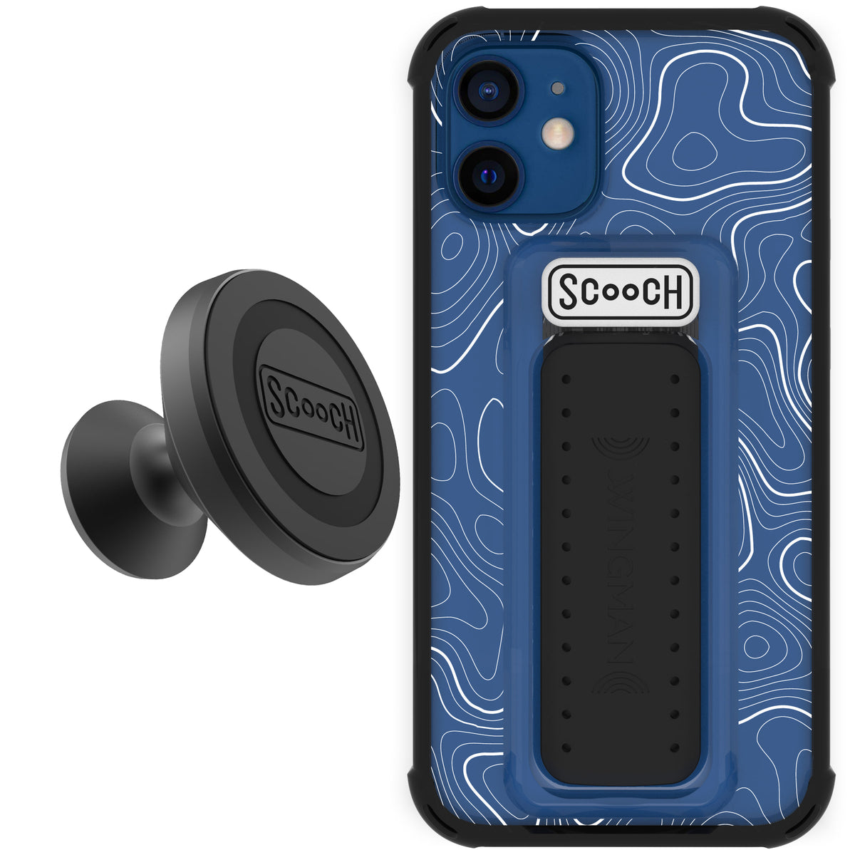 Scooch Wingman Starter Bundle for iPhone 12 mini in Topography