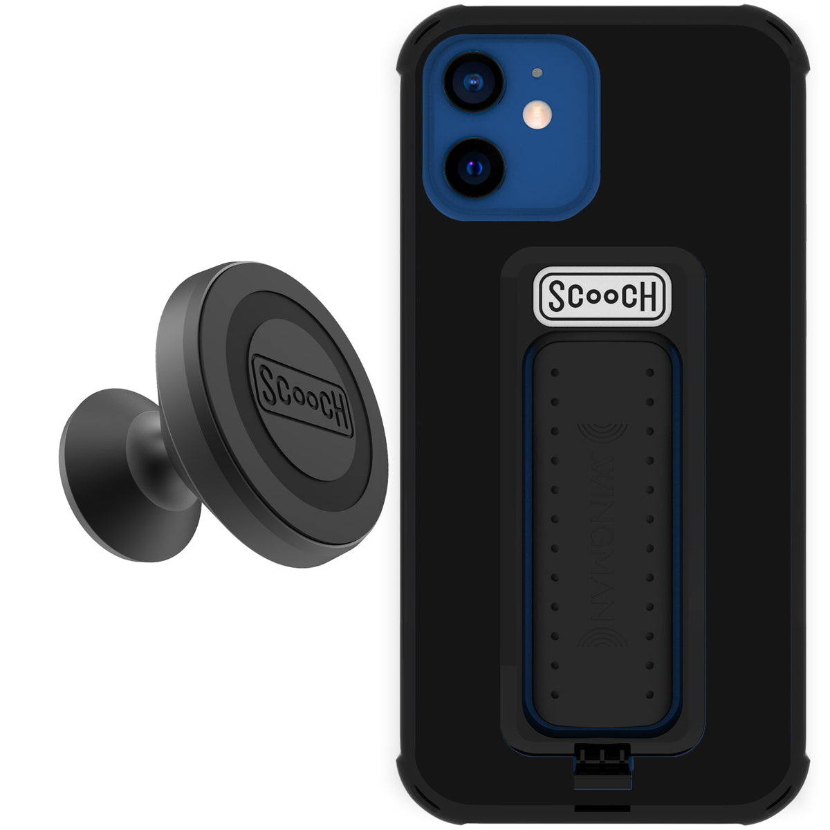Scooch Wingman Starter Bundle for iPhone 12 Pro in Black