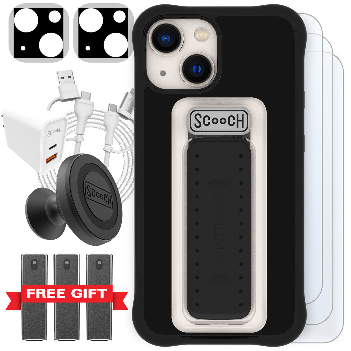 Scooch Wingman Ultimate Bundle for iPhone 13 mini in Black