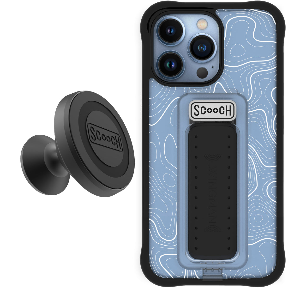 Scooch Wingman Starter Bundle for iPhone 13 Pro in Topography
