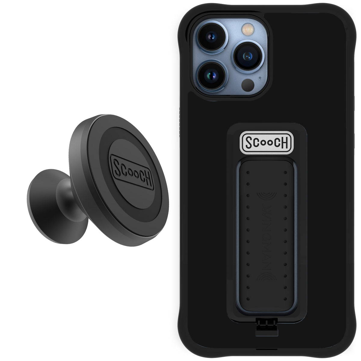 Scooch Wingman Starter Bundle for iPhone 13 Pro Max in Black
