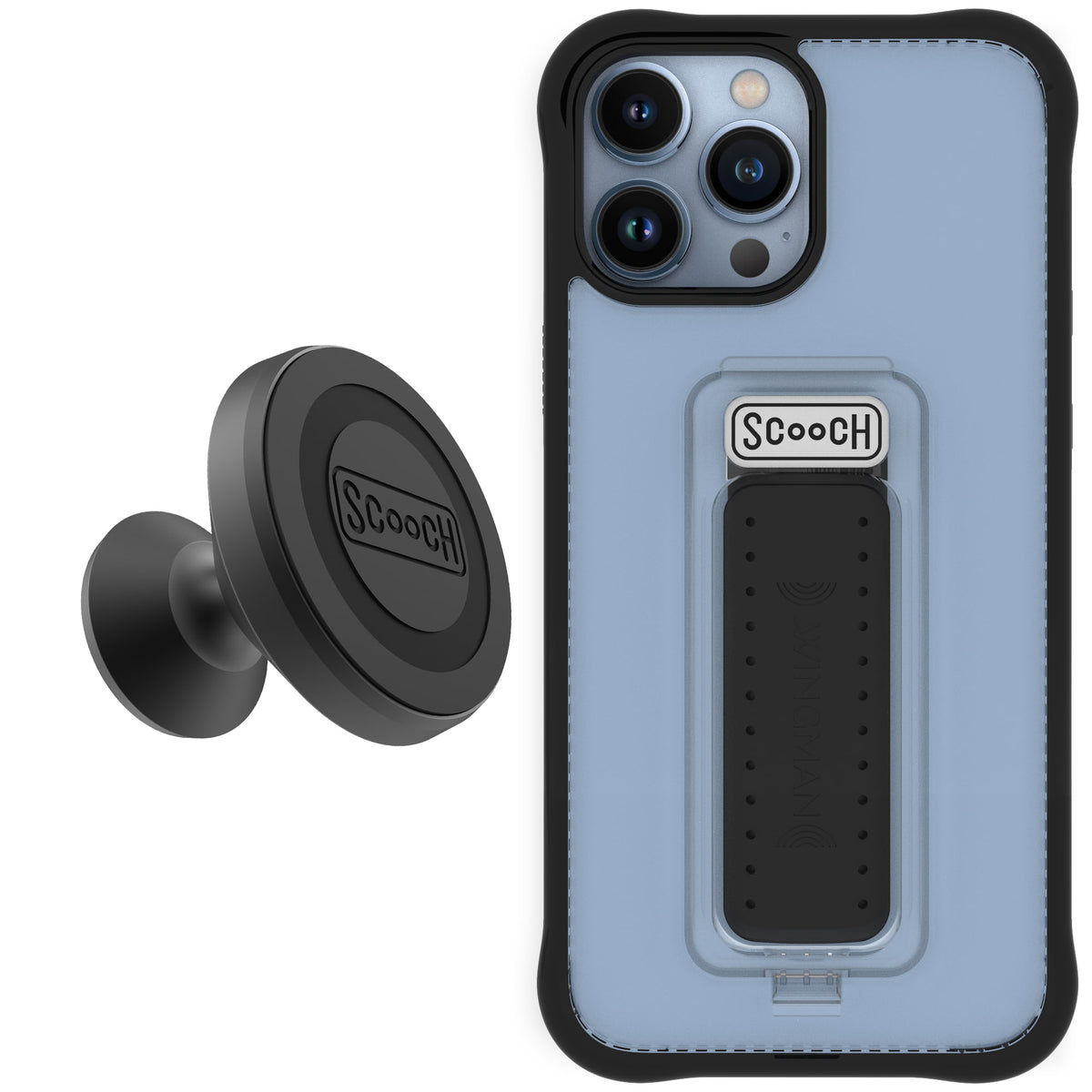 Scooch Wingman Starter Bundle for iPhone 13 Pro Max in Tuxedo Clear