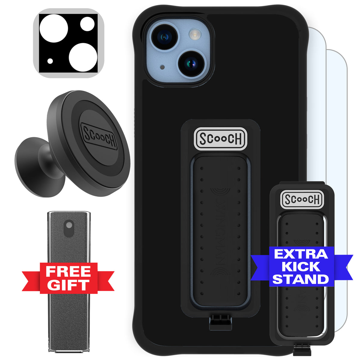 Scooch Wingman Defender Bundle for iPhone 14 Plus in Black