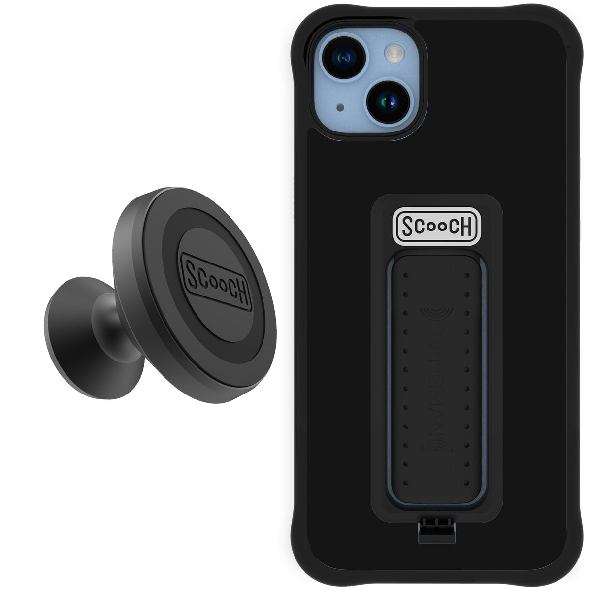 Scooch Wingman Starter Bundle for iPhone 14 Plus in Black