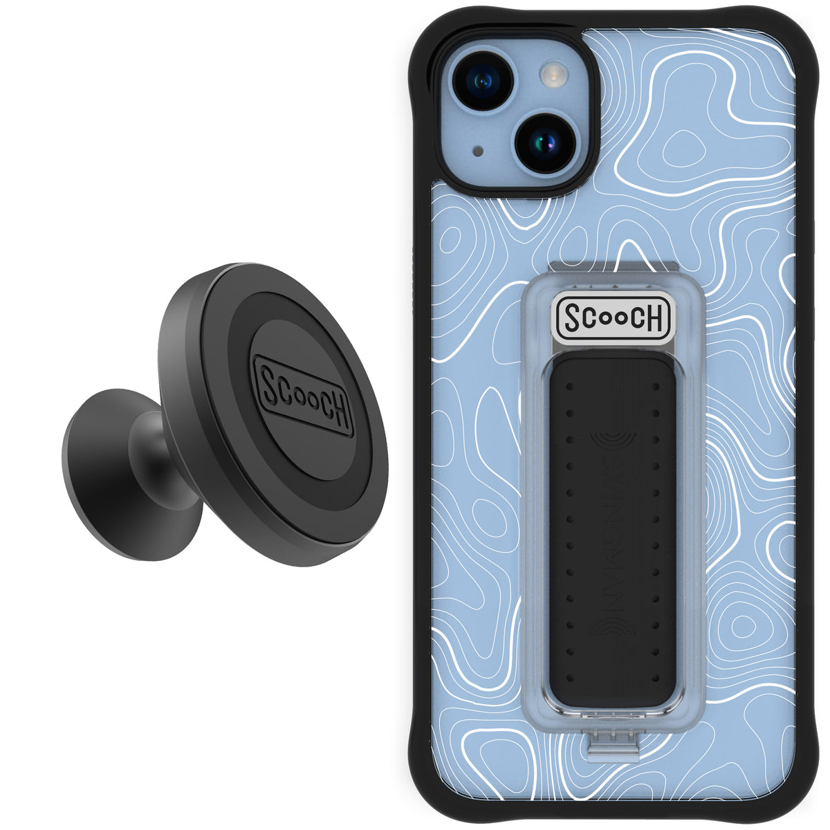 Scooch Wingman Starter Bundle for iPhone 14 Plus in Topography