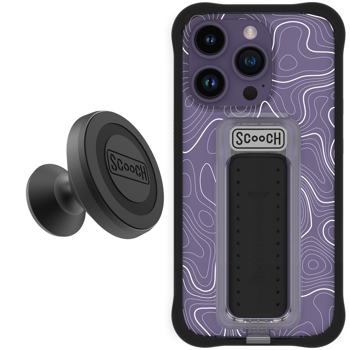 Scooch Wingman Starter Bundle for iPhone 14 Pro in Topography