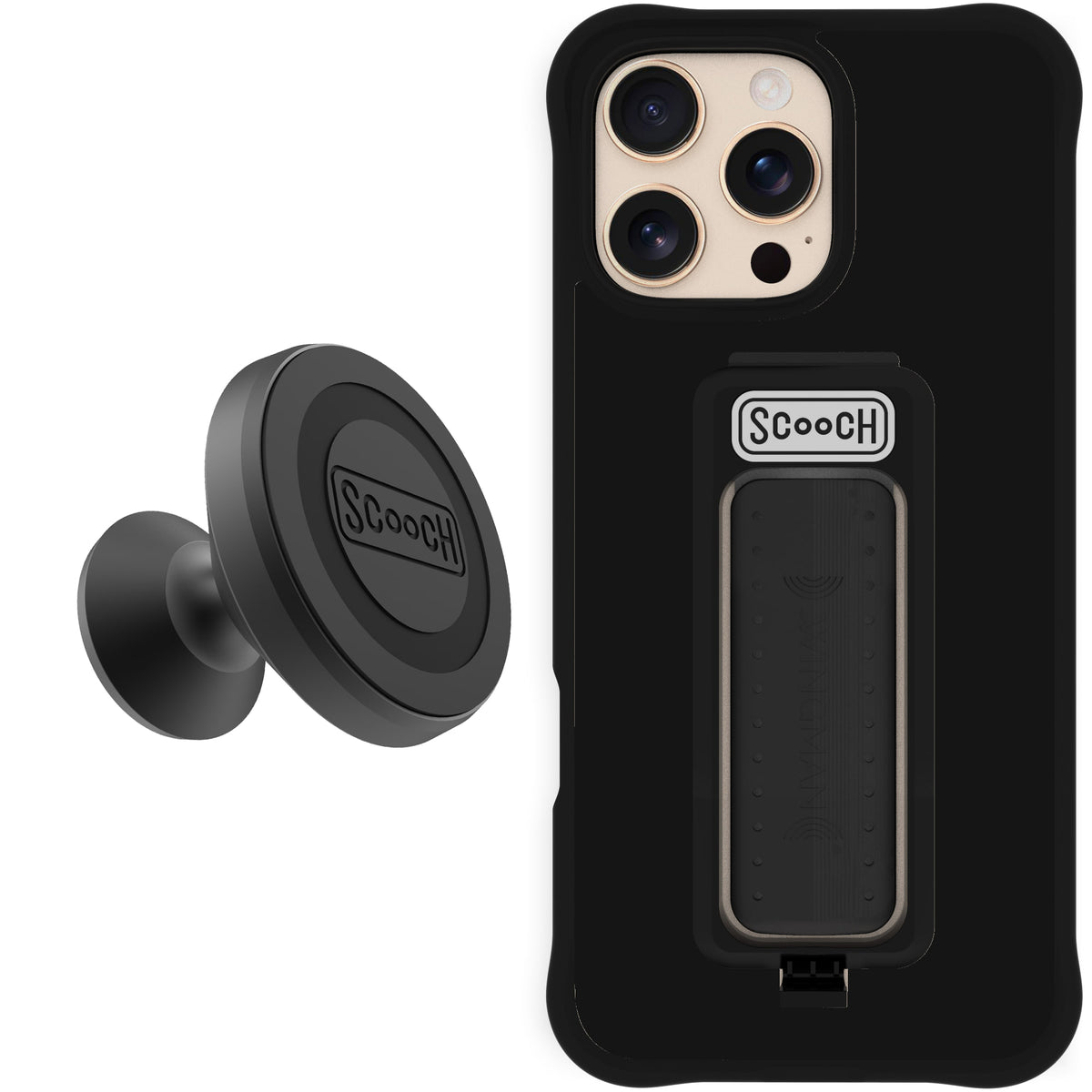 Scooch Wingman Starter Bundle for iPhone 16 Pro Max in Black