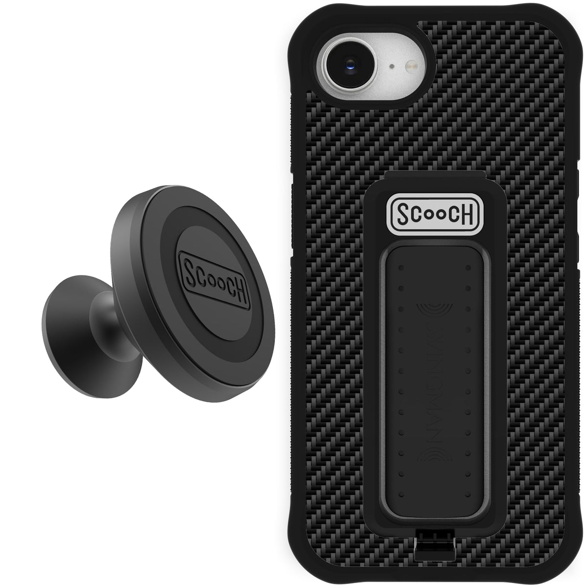 Scooch Wingman Starter Bundle for iPhone 16e in Carbon Fiber