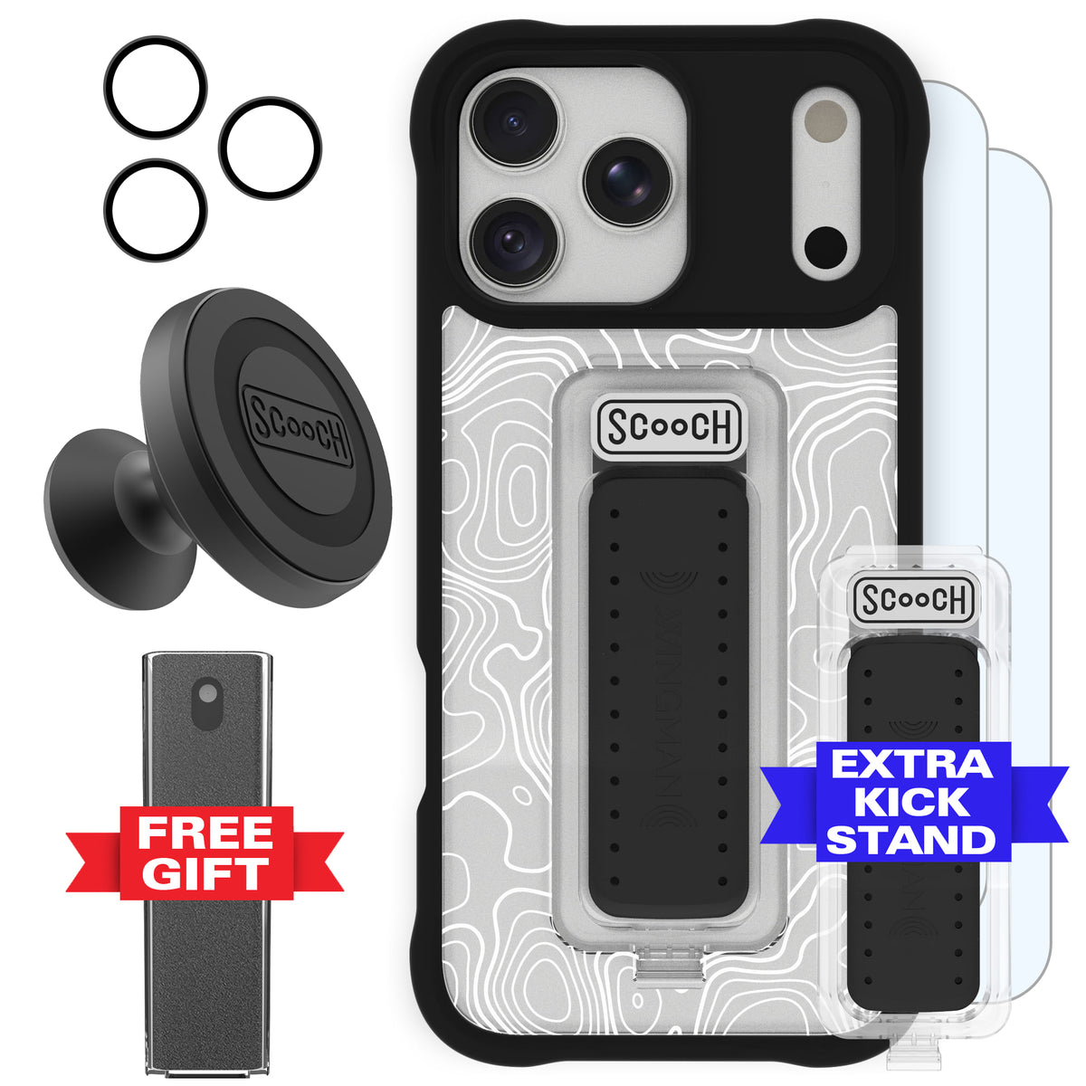 Scooch Wingman Defender Bundle for iPhone 18 Pro Max in Topography
