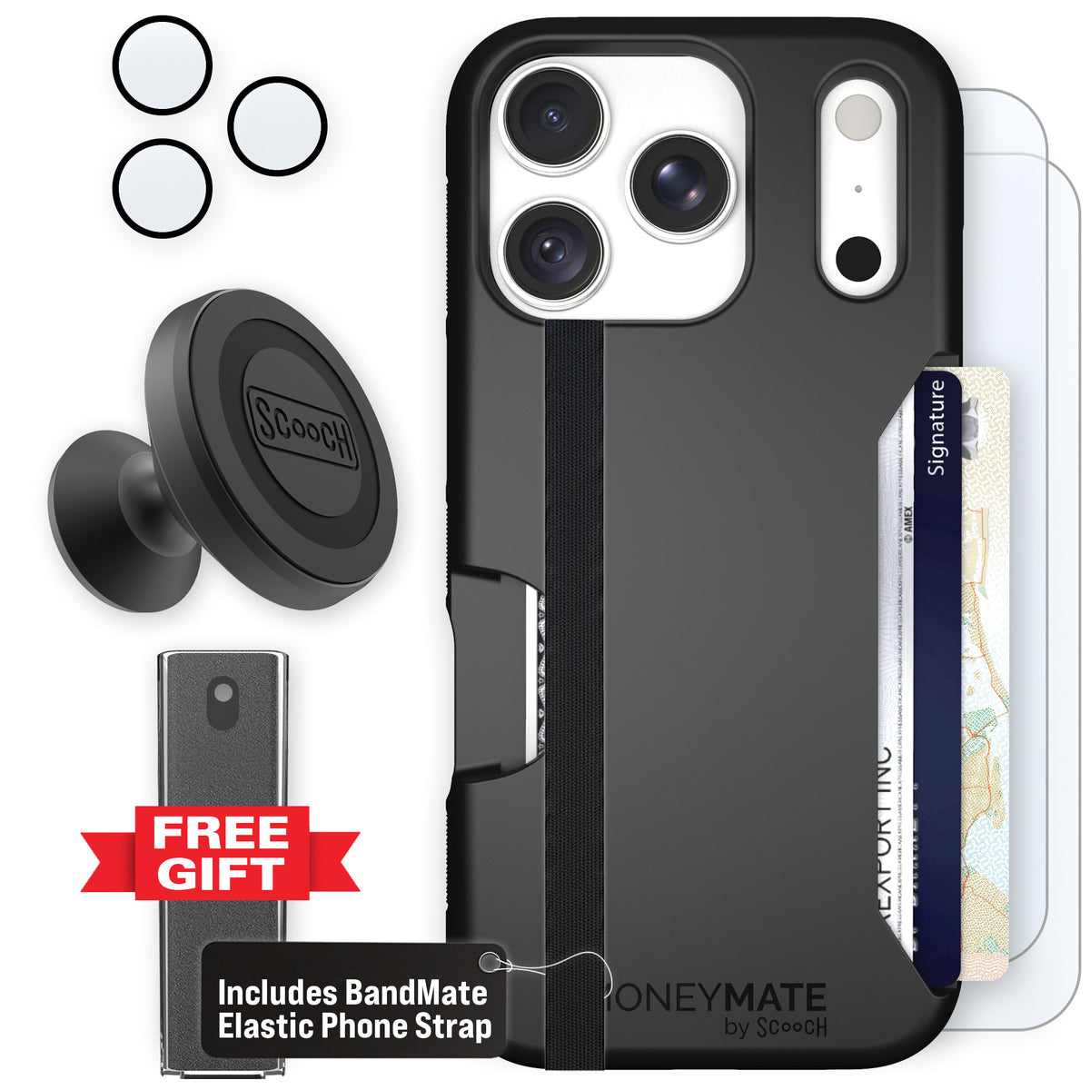 Moneymate Black for iPhone 18 Pro — Defender Bundle