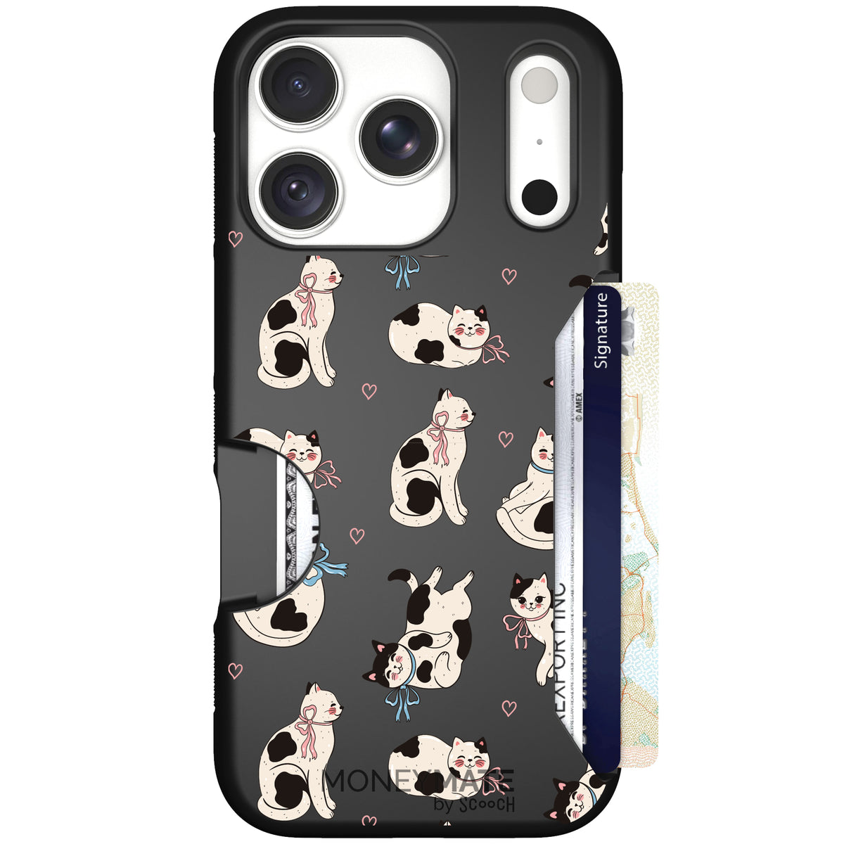 Moneymate Bow Kitties for iPhone 18 Pro β case