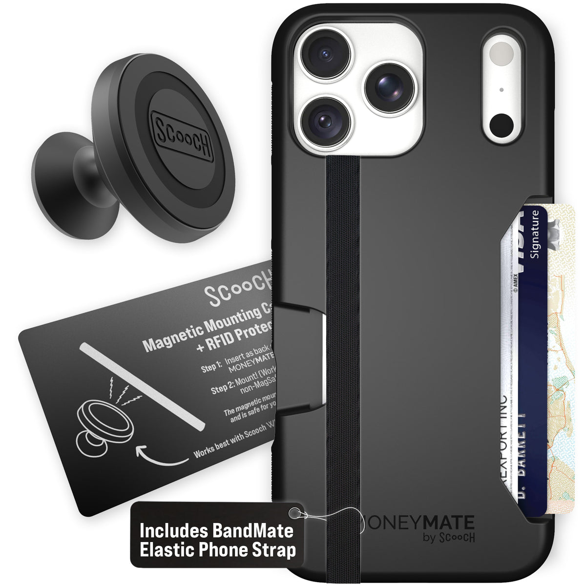 Moneymate Black for iPhone 18 Pro Max — Starter Bundle