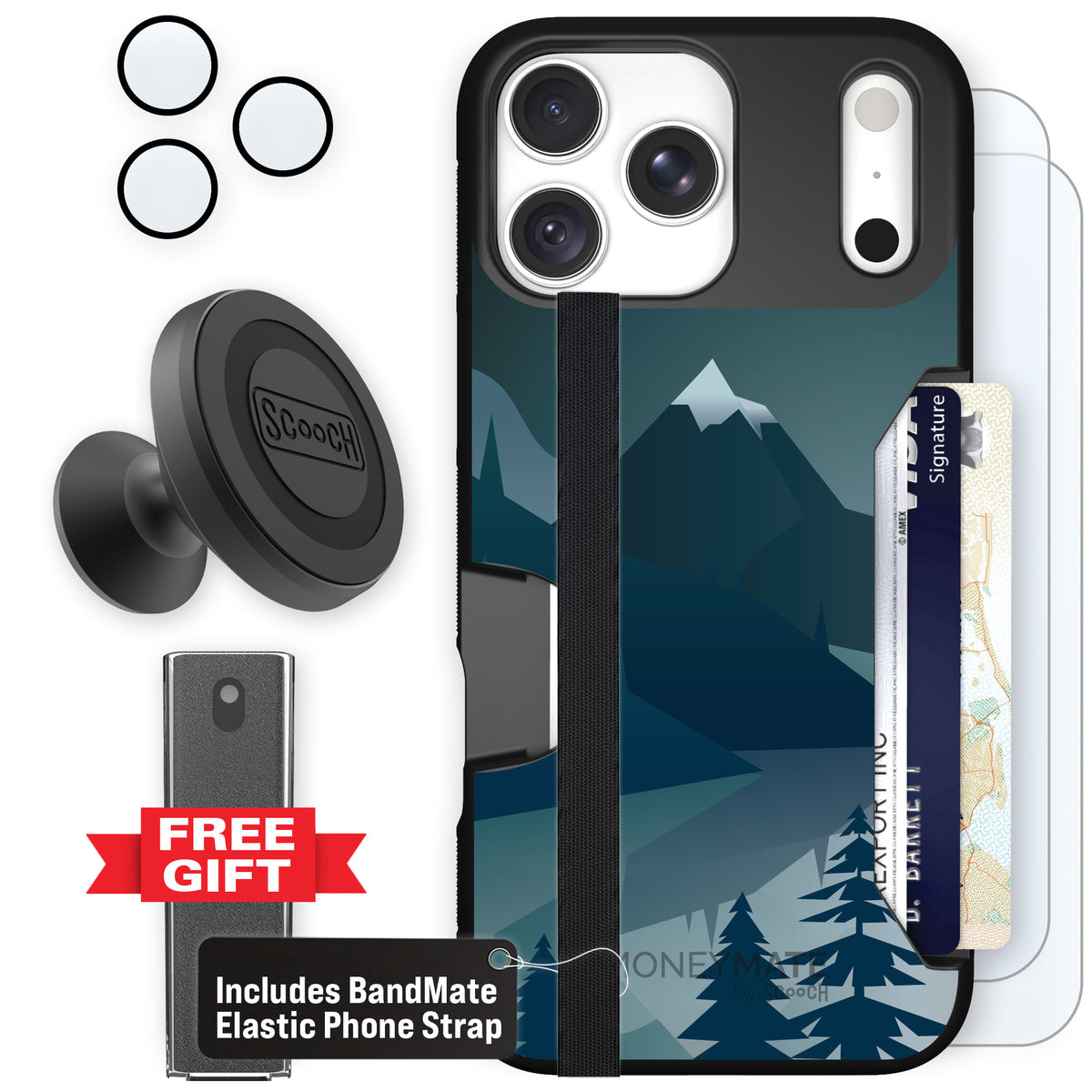 Moneymate Midnight Ridge for iPhone 18 Pro Max — Defender Bundle