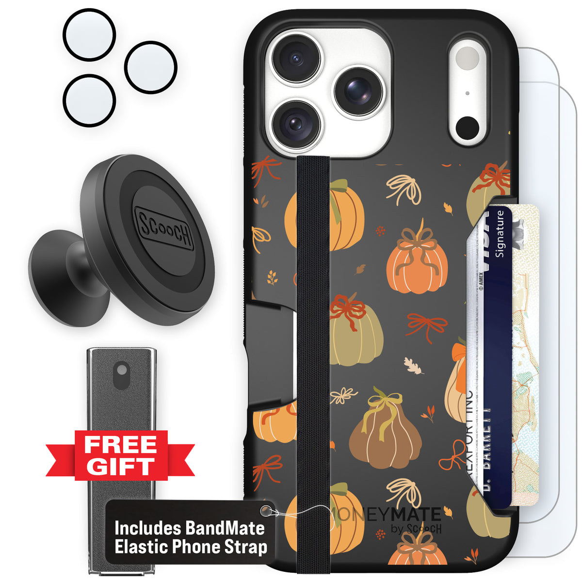 Moneymate Pretty Pumpkins for iPhone 18 Pro Max — Defender Bundle