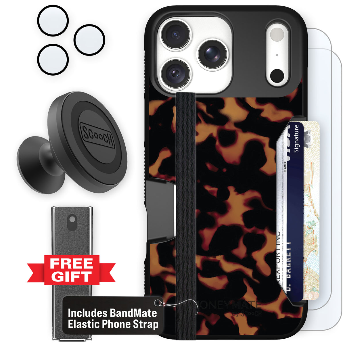 Moneymate Tortoise Shell for iPhone 18 Pro Max — Defender Bundle