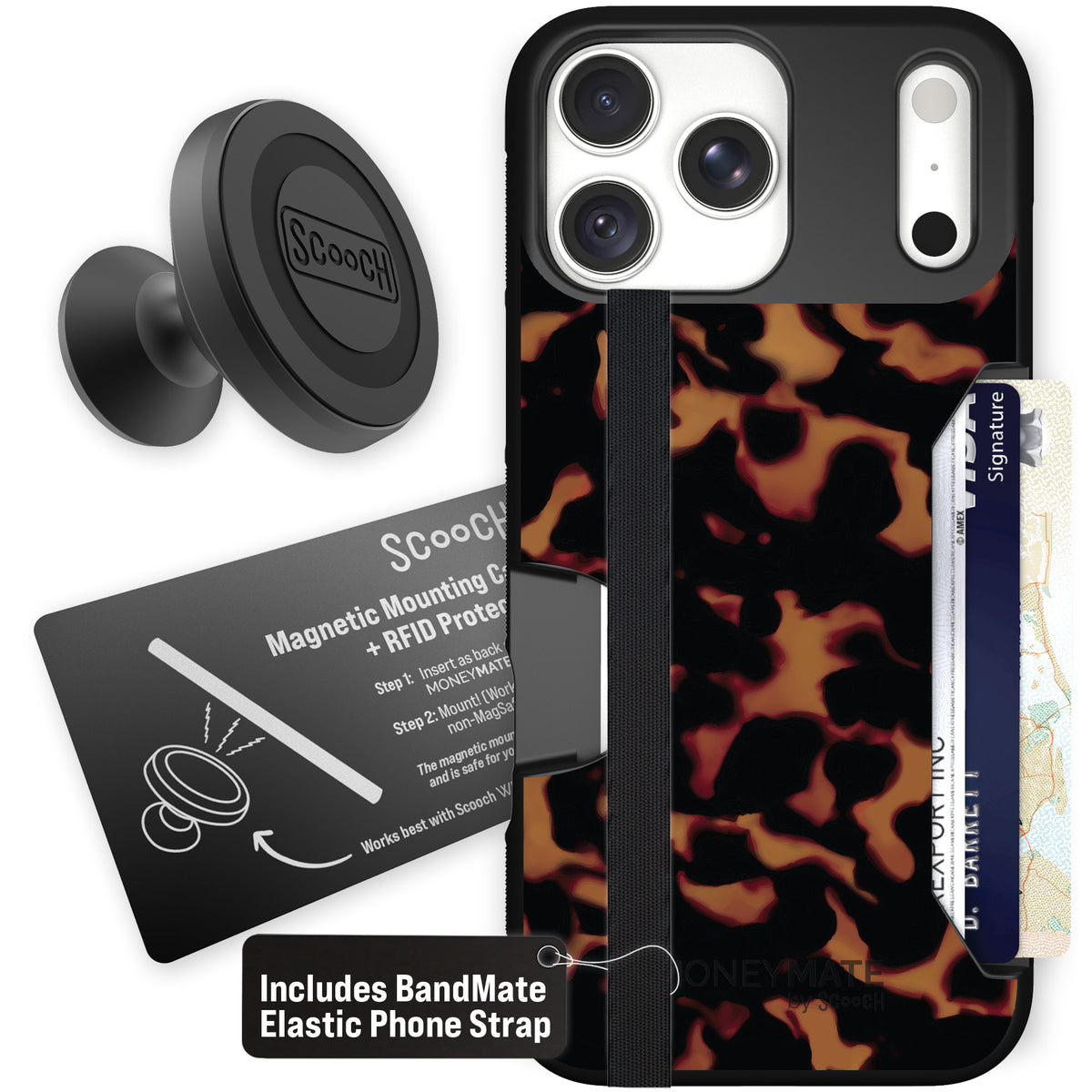 Moneymate Tortoise Shell for iPhone 18 Pro Max — Starter Bundle