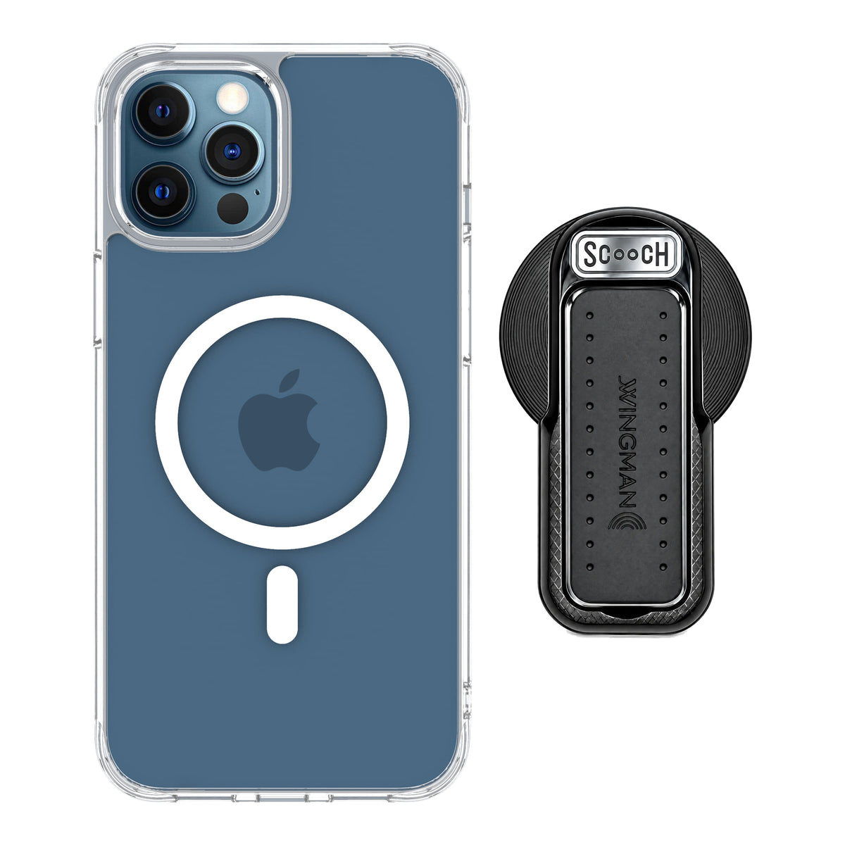 MagCase Clear for iPhone 12 Pro Max with Black Wingback for MagSafe
