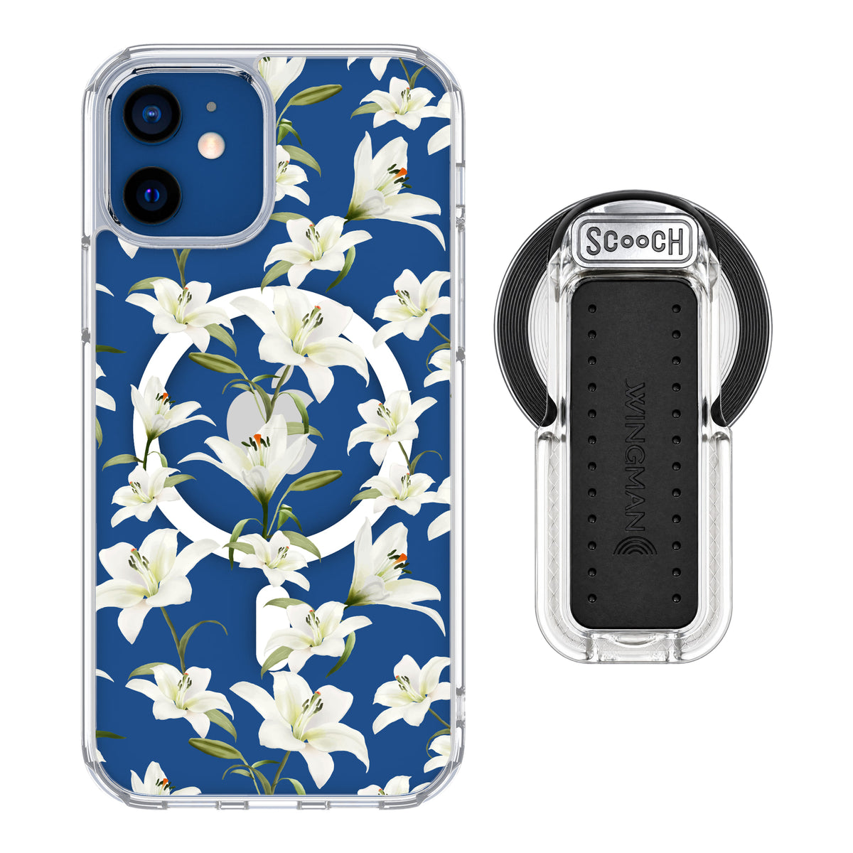 MagCase Lilies for iPhone 12 with Clear Wingback for MagSafe