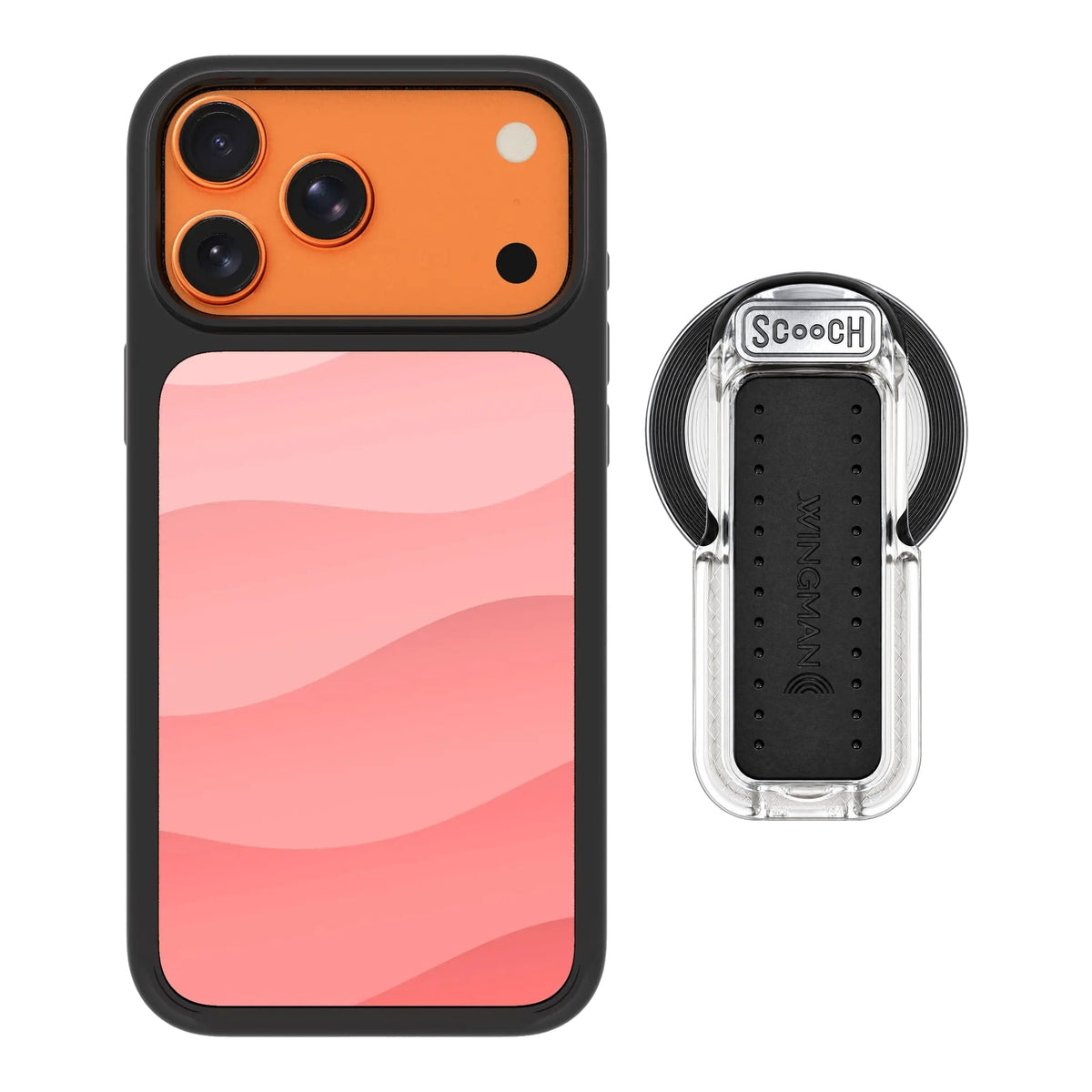 MagCase Pink Waves for iPhone 17 Pro Max with Clear Wingback for MagSafe
