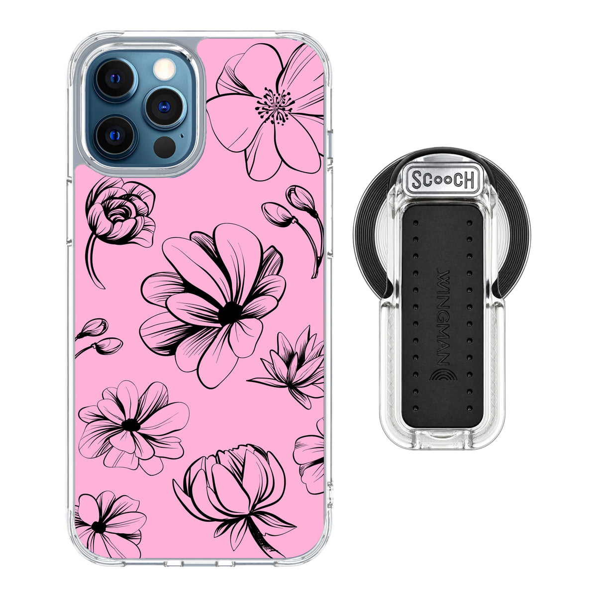 MagCase Vintage Flowers for iPhone 12 Pro Max with Clear Wingback for MagSafe