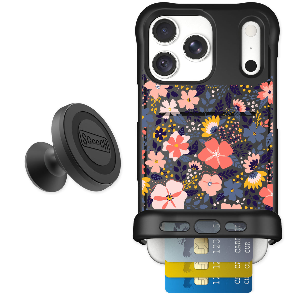 Scooch Wingmate Wildflowers for iPhone 18 Pro Max — Starter Bundle