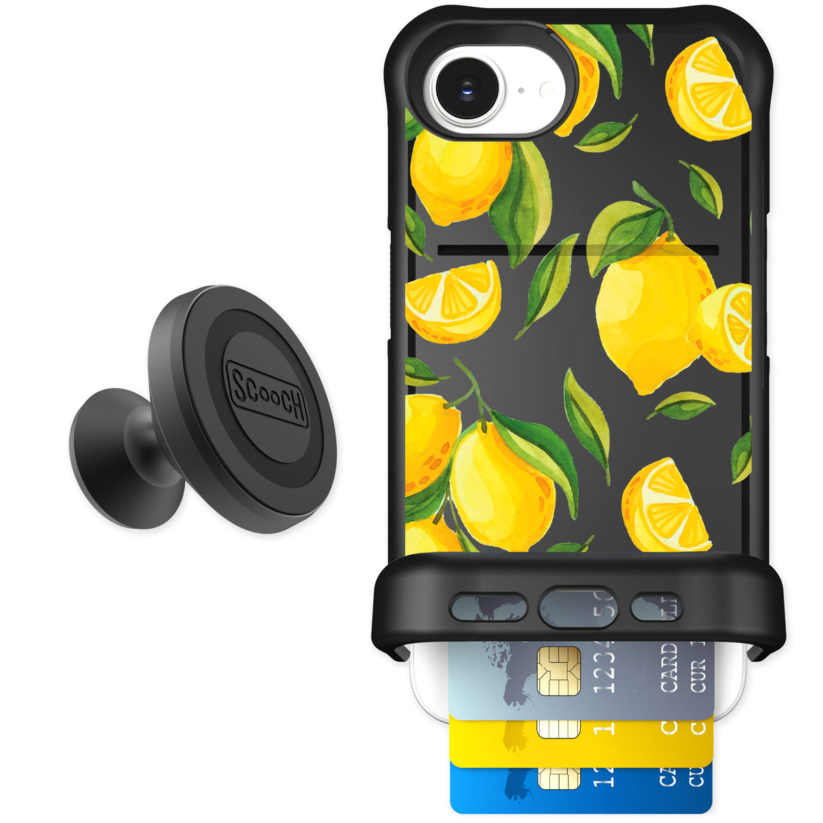 Scooch Wingmate Amalfi Lemons for iPhone 16e — Starter Bundle