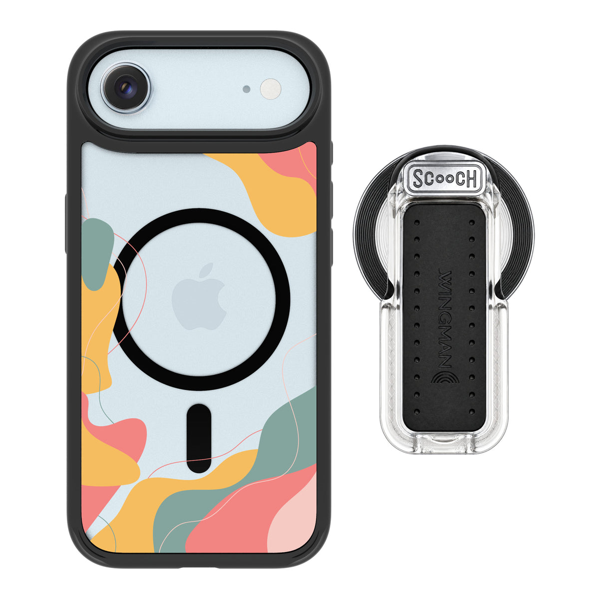 Scooch MagCase Abstract Pastel for iPhone Air — MagSafe Wingback Bundle - Clear