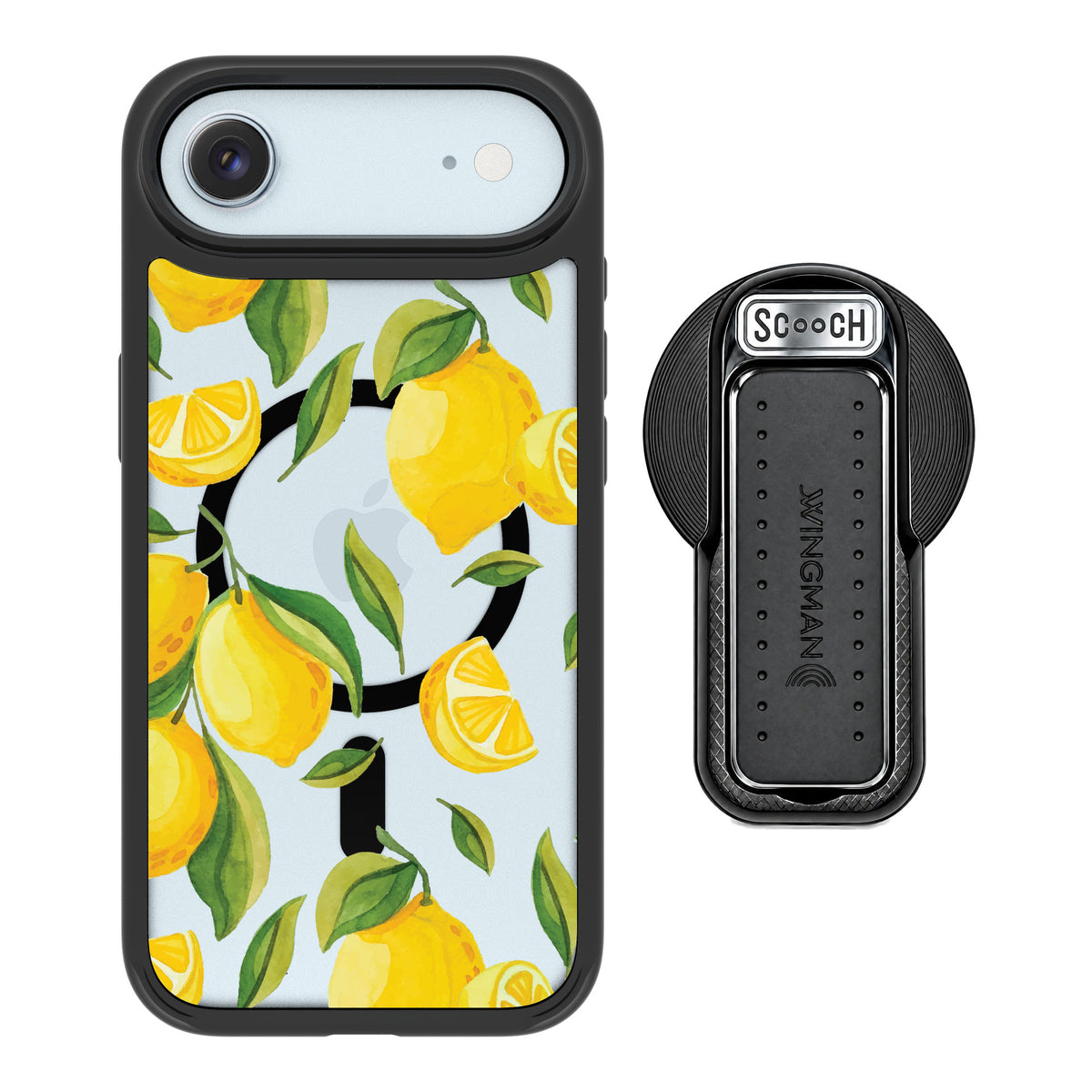 Scooch MagCase Amalfi Lemons for iPhone Air — MagSafe Wingback Bundle - Black