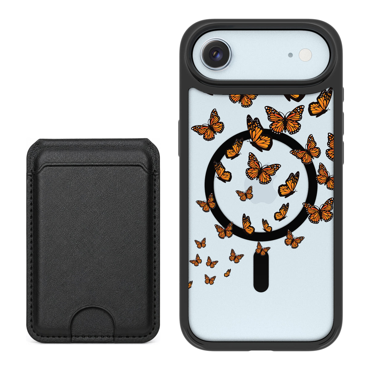 Scooch MagCase Monarch Flight for iPhone Air — Black MagWallet Bundle