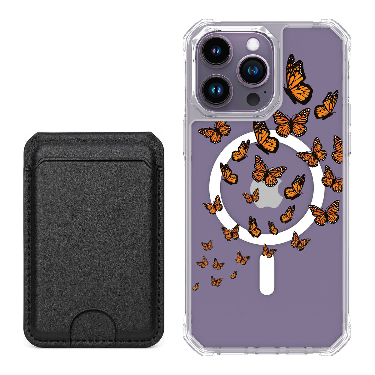 Scooch MagCase Monarch Flight for iPhone 14 Pro Max — Black MagWallet Bundle
