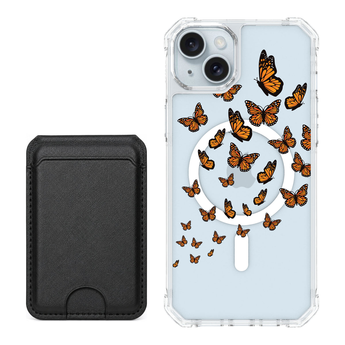 Scooch MagCase Monarch Flight for iPhone 14 Plus — Black MagWallet Bundle