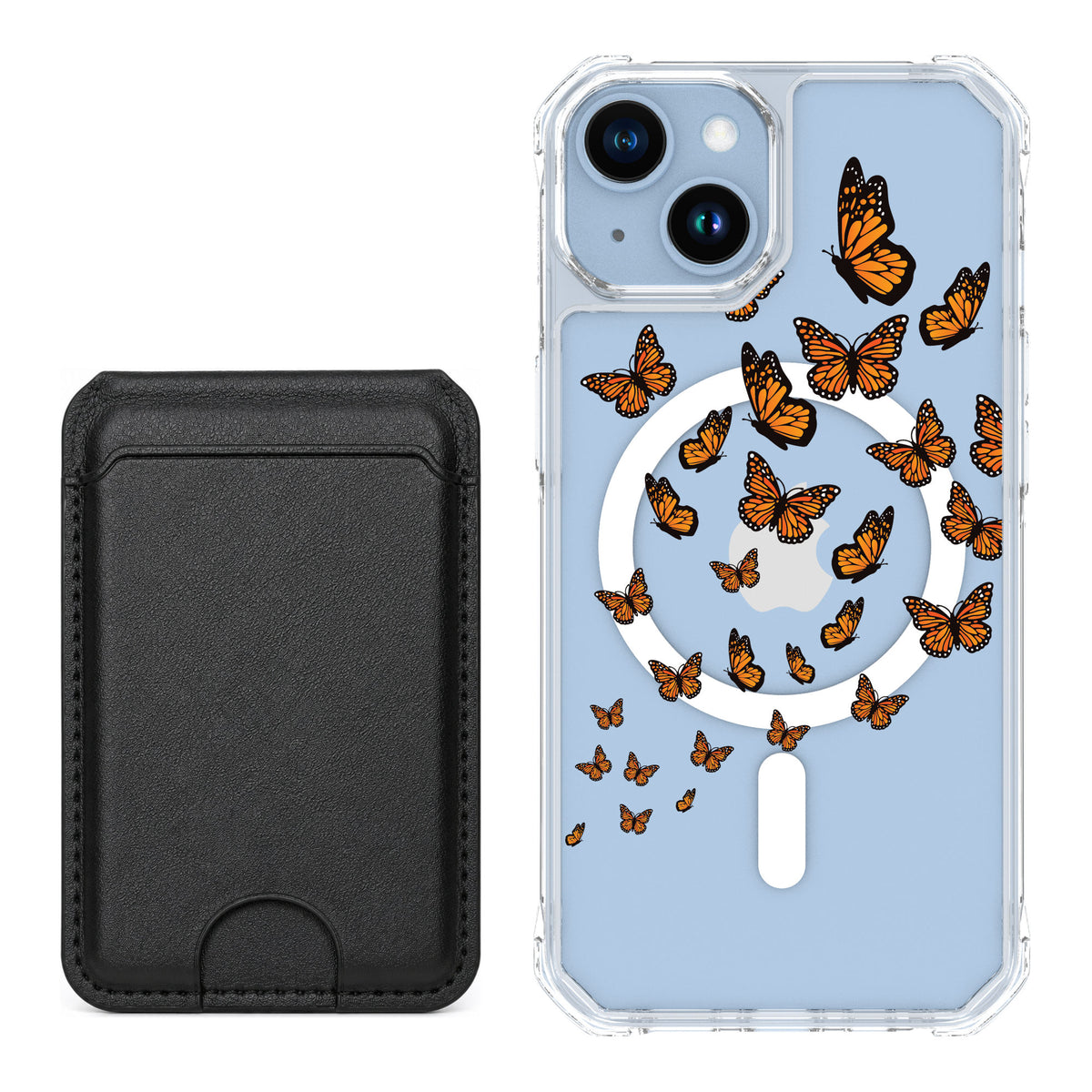 Scooch MagCase Monarch Flight for iPhone 14 — Black MagWallet Bundle