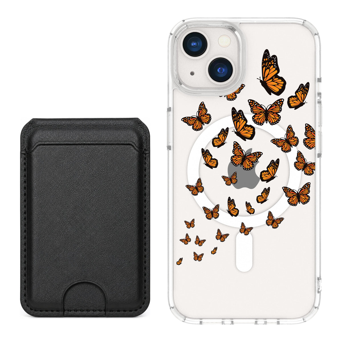 Scooch MagCase Monarch Flight for iPhone 13 — Black MagWallet Bundle