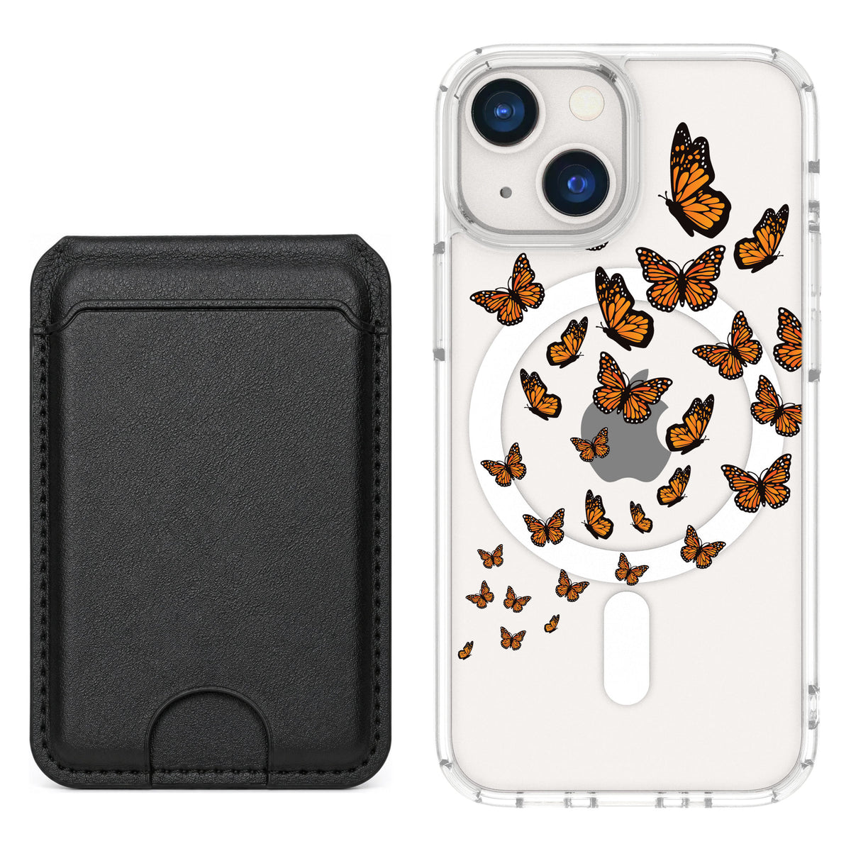 Scooch MagCase Monarch Flight for iPhone 13 mini — Black MagWallet Bundle