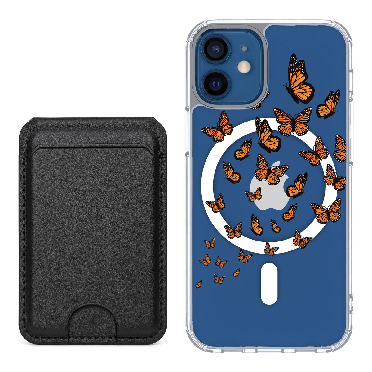 Scooch MagCase Monarch Flight for iPhone 12 mini — Black MagWallet Bundle
