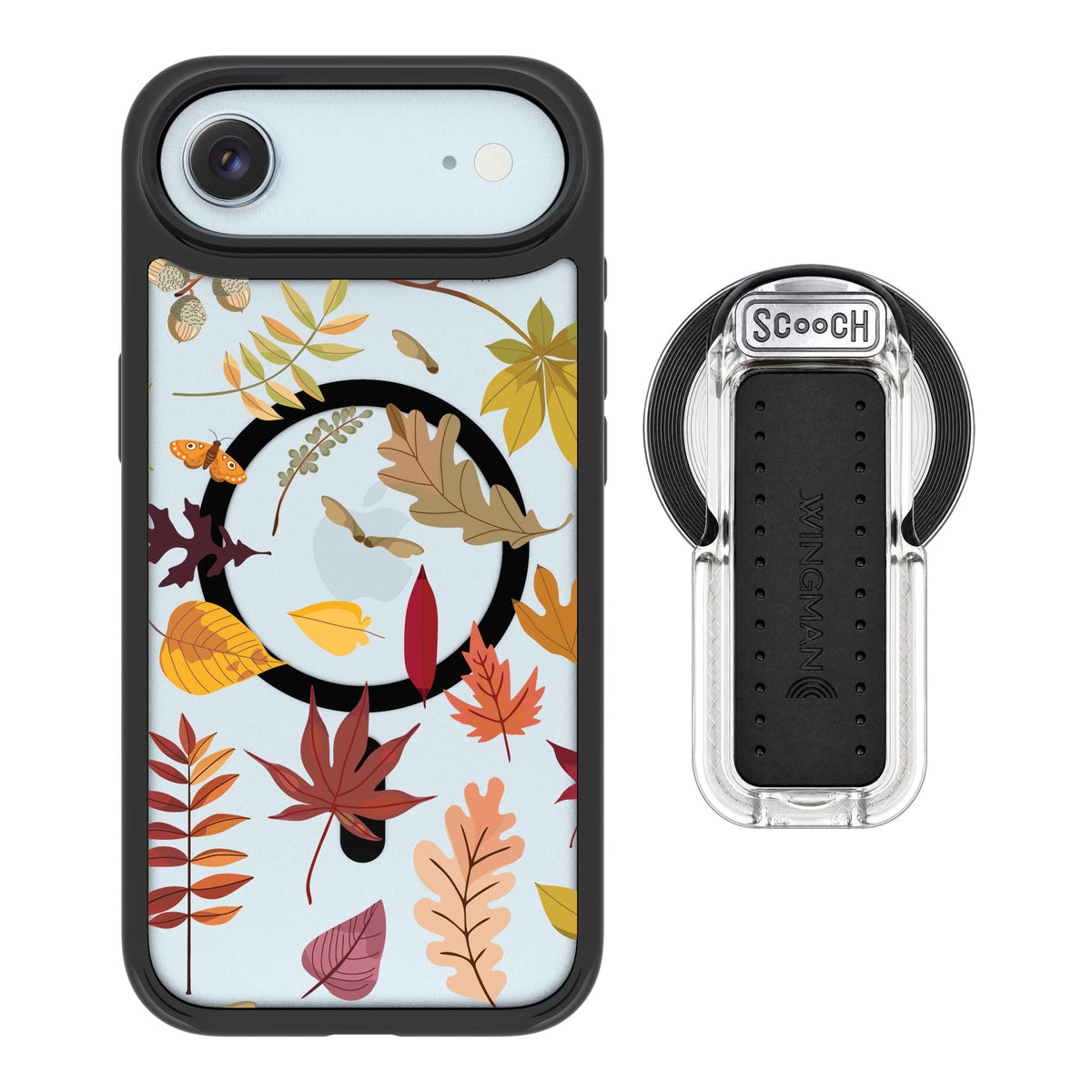 Scooch MagCase Autumn Leaves for iPhone Air — MagSafe Wingback Bundle - Clear