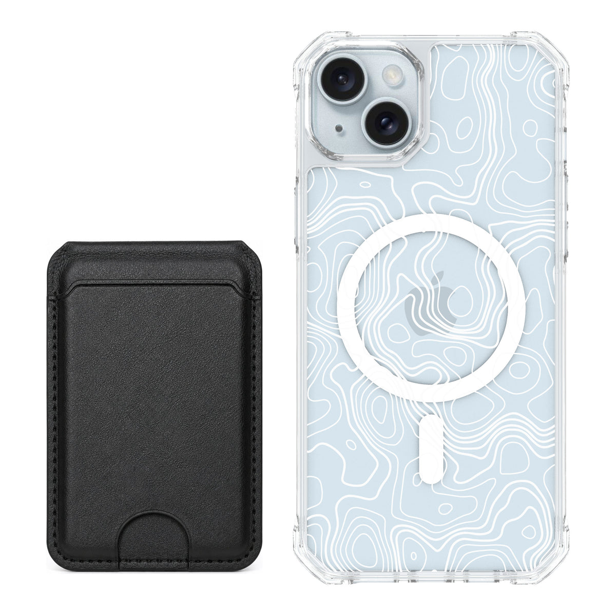 Scooch MagCase Topography for iPhone 14 Plus — Black MagWallet Bundle