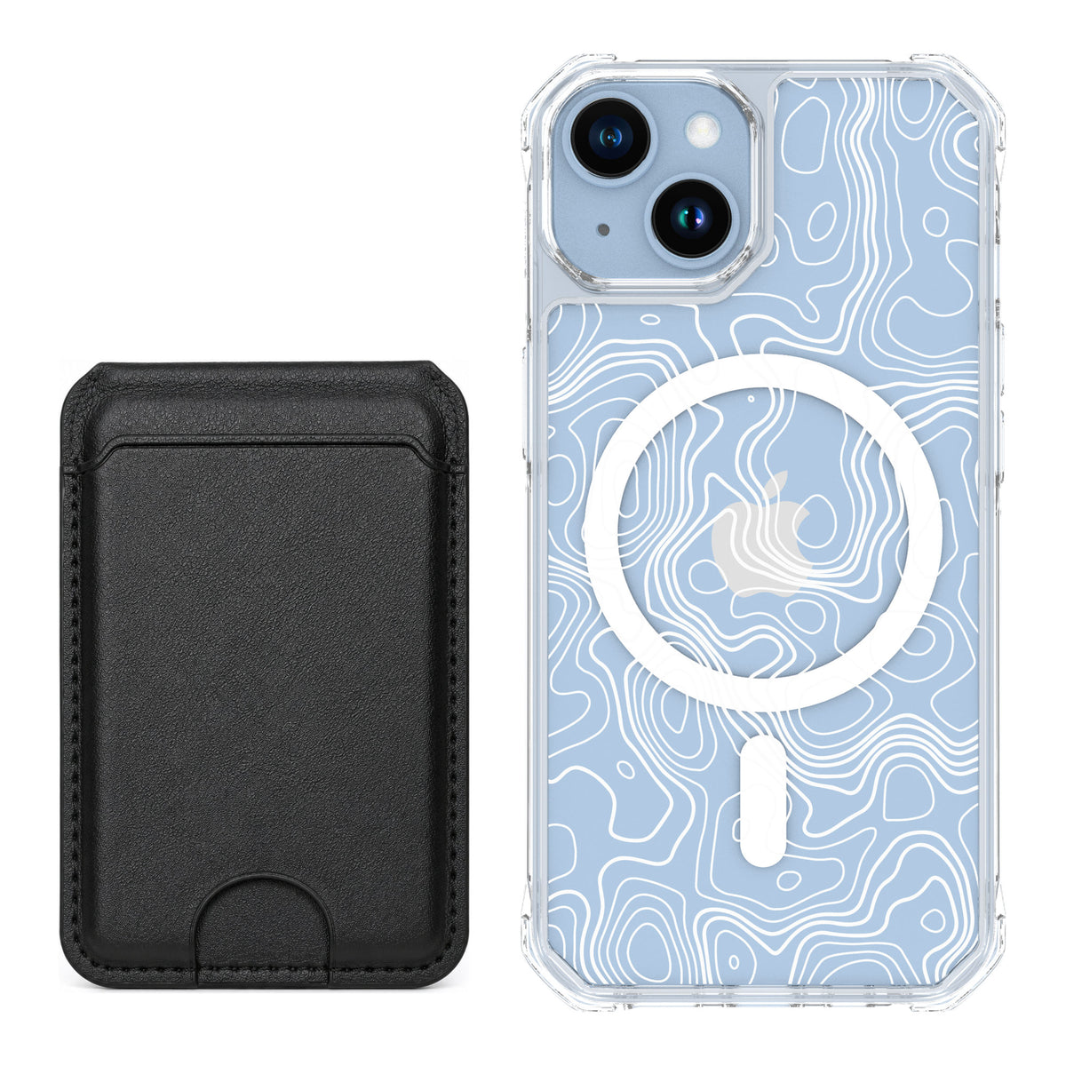 Scooch MagCase Topography for iPhone 14 — Black MagWallet Bundle